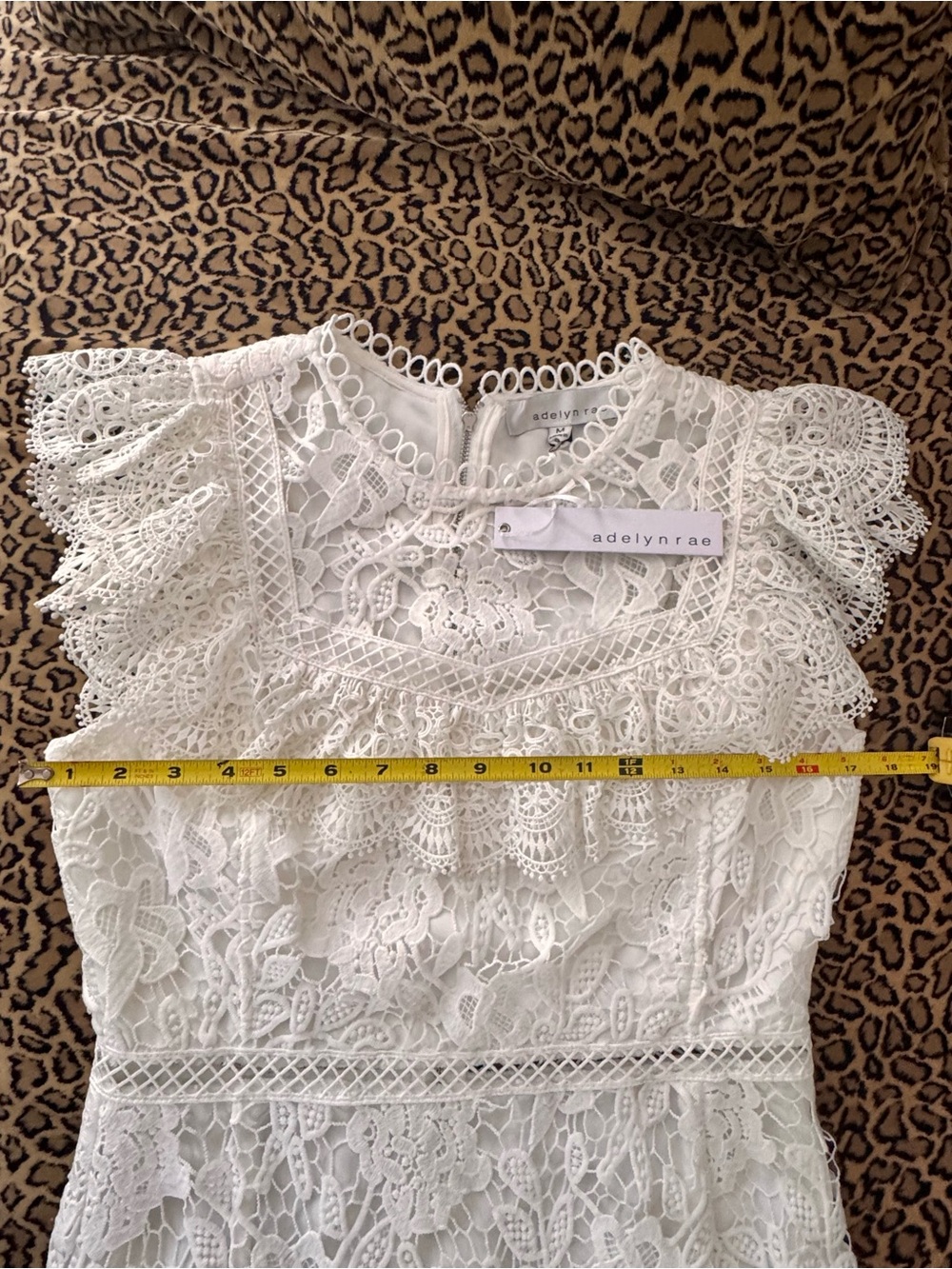 Adelyn Rae White Lace Ruffle Mini Dress - Picture 4 of 7